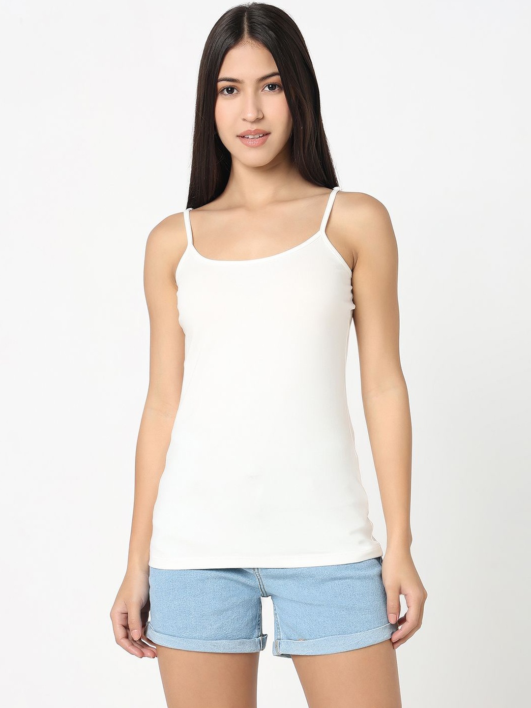 

R&B Women Cotton Non Padded Camisole, White