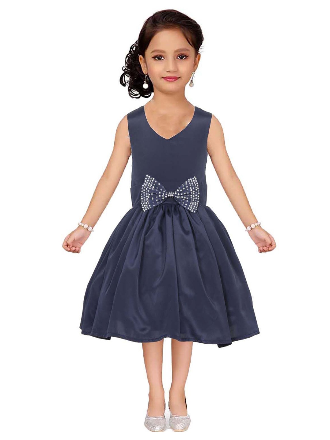 

Wow Princess Satin A-Line Dress, Navy blue