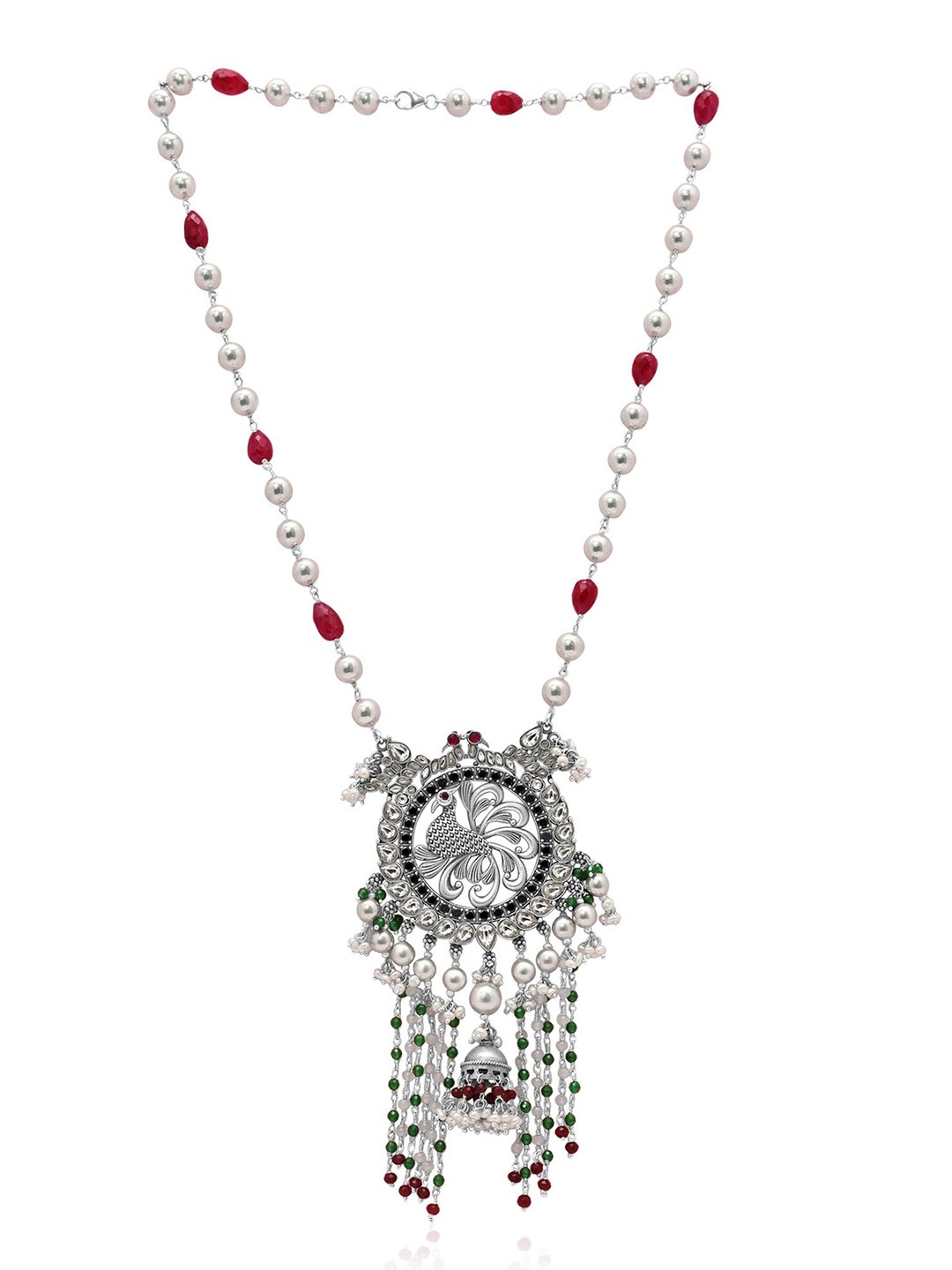 

925 SILLER Silver Rhodium-Plated Antique Necklace