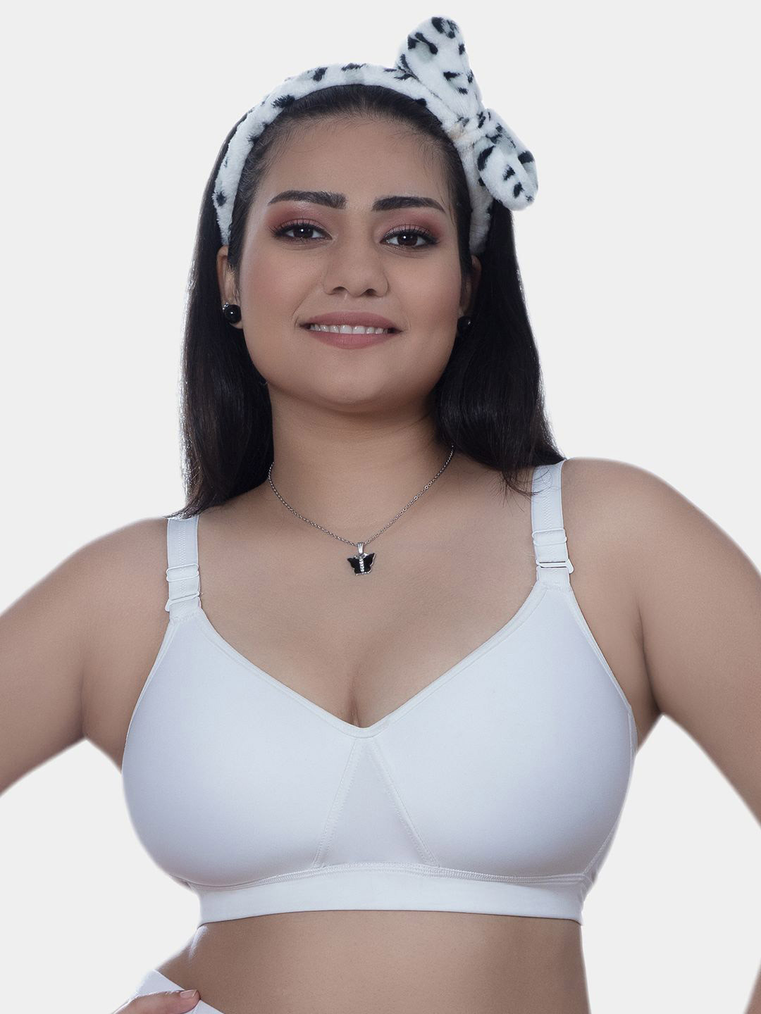 

Trylo Love Women Soft Padded Non-Wired Seamless Molded Full Coverage T-Shirt Bra, White