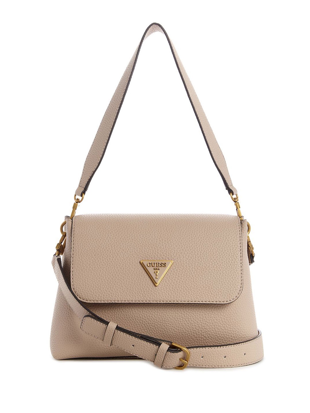

GUESS PU Structured Shoulder Bag, Beige