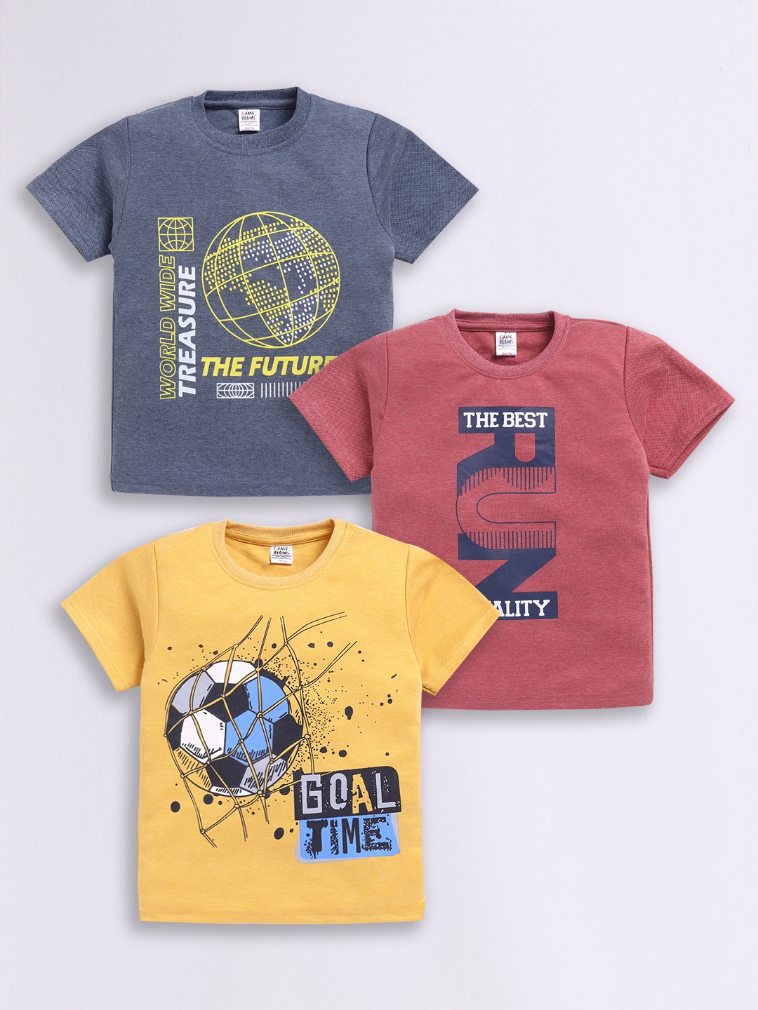 

Here&Now X Game Begins Boys Pack Of 3 Assorted Printed T-shirts