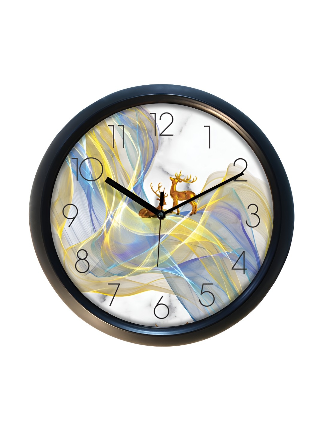 

Aura White & Blue Printed Contemporary Wall Clock
