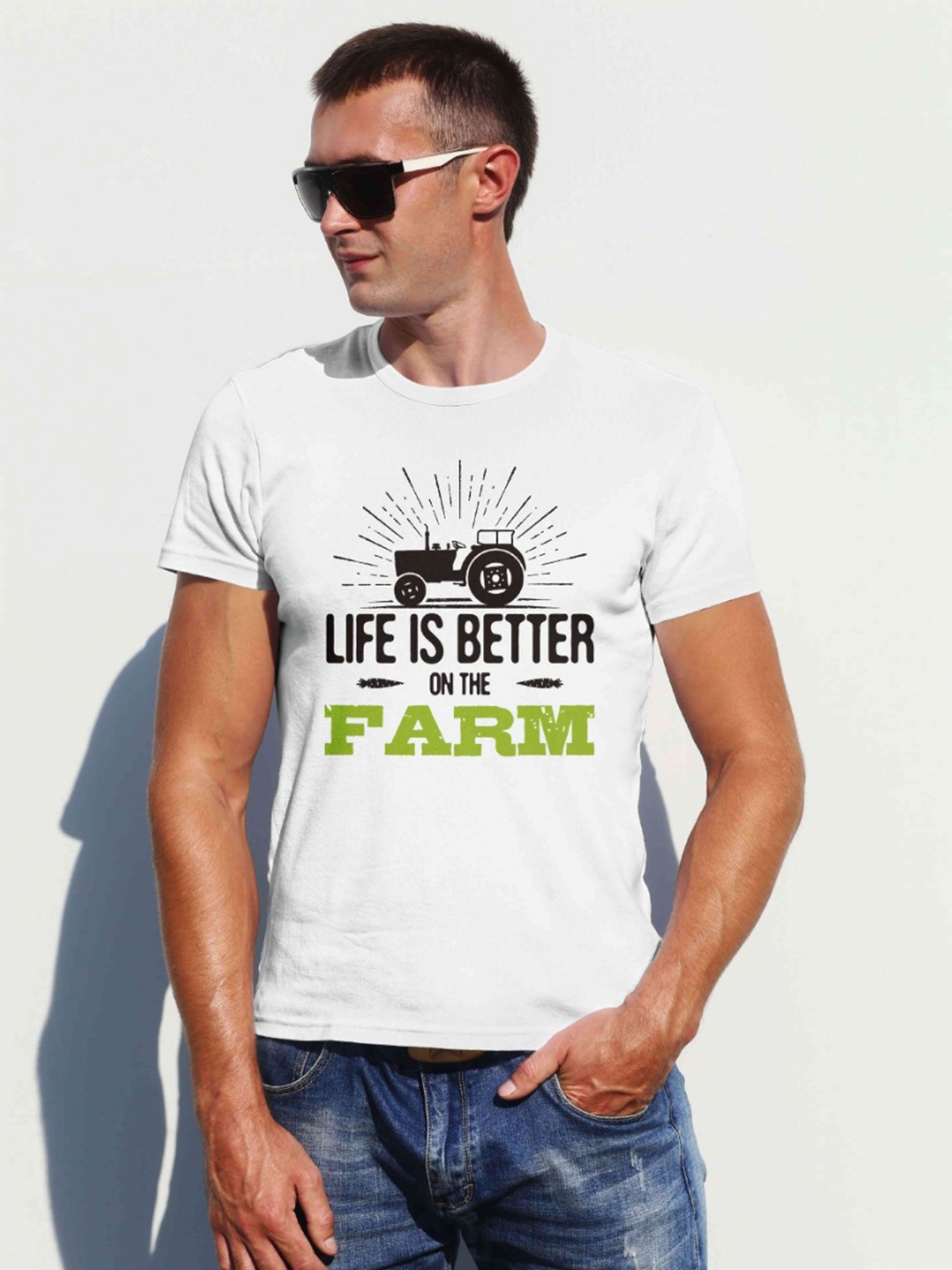 

Moda Rapido Men Graphic Printed Round Neck Regular Fit Cotton T-shirt, White