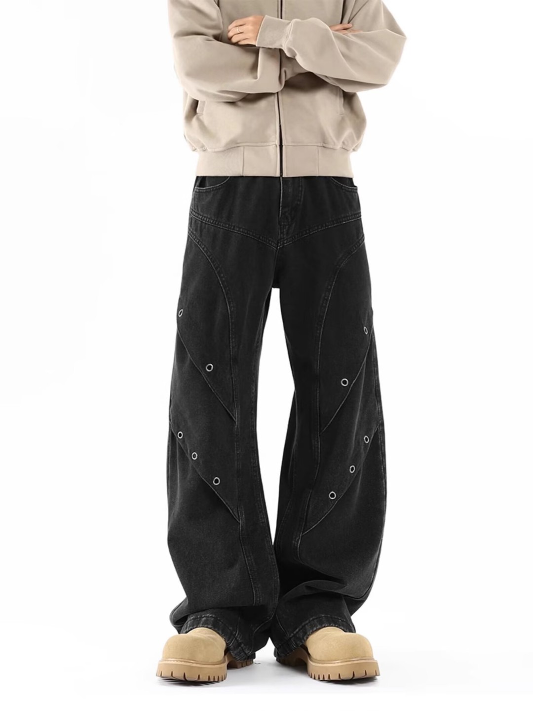 

StyleCast x Revolte Men Mid-Rise Light Fade Jeans, Black