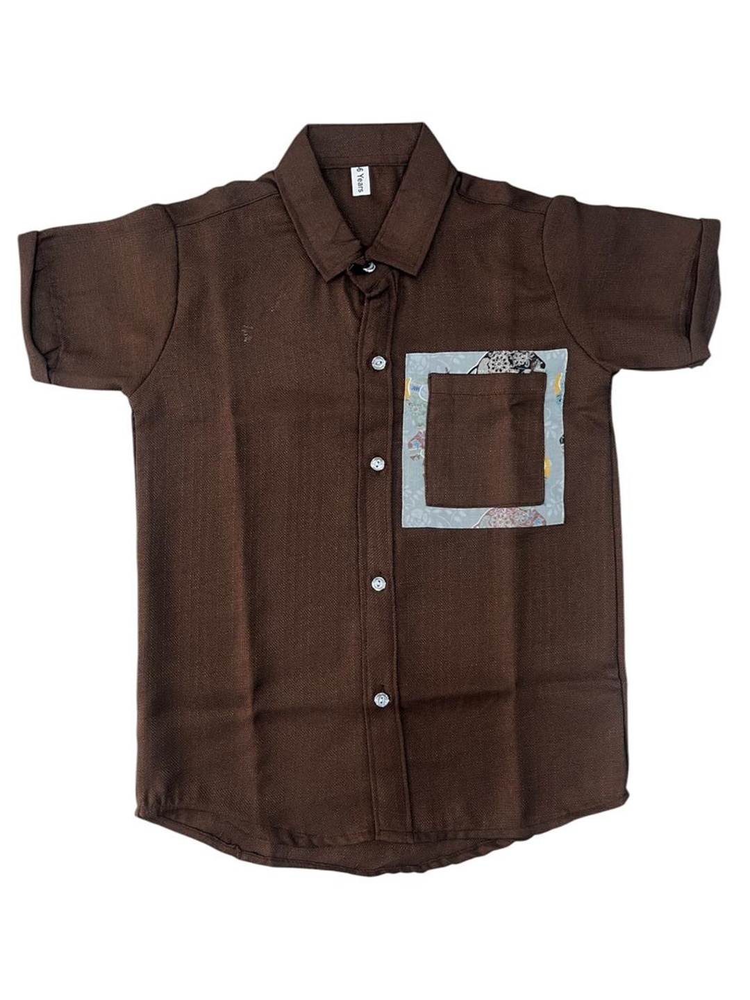 

cut & make Boys Classic Opaque Casual Shirt, Brown