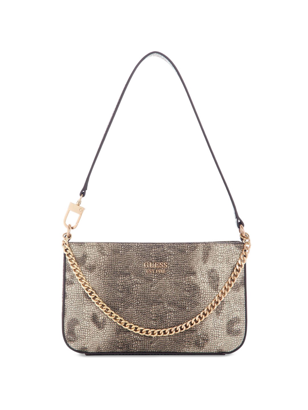 

GUESS Textured PU Structured Shoulder Bag with Quilted, Charcoal