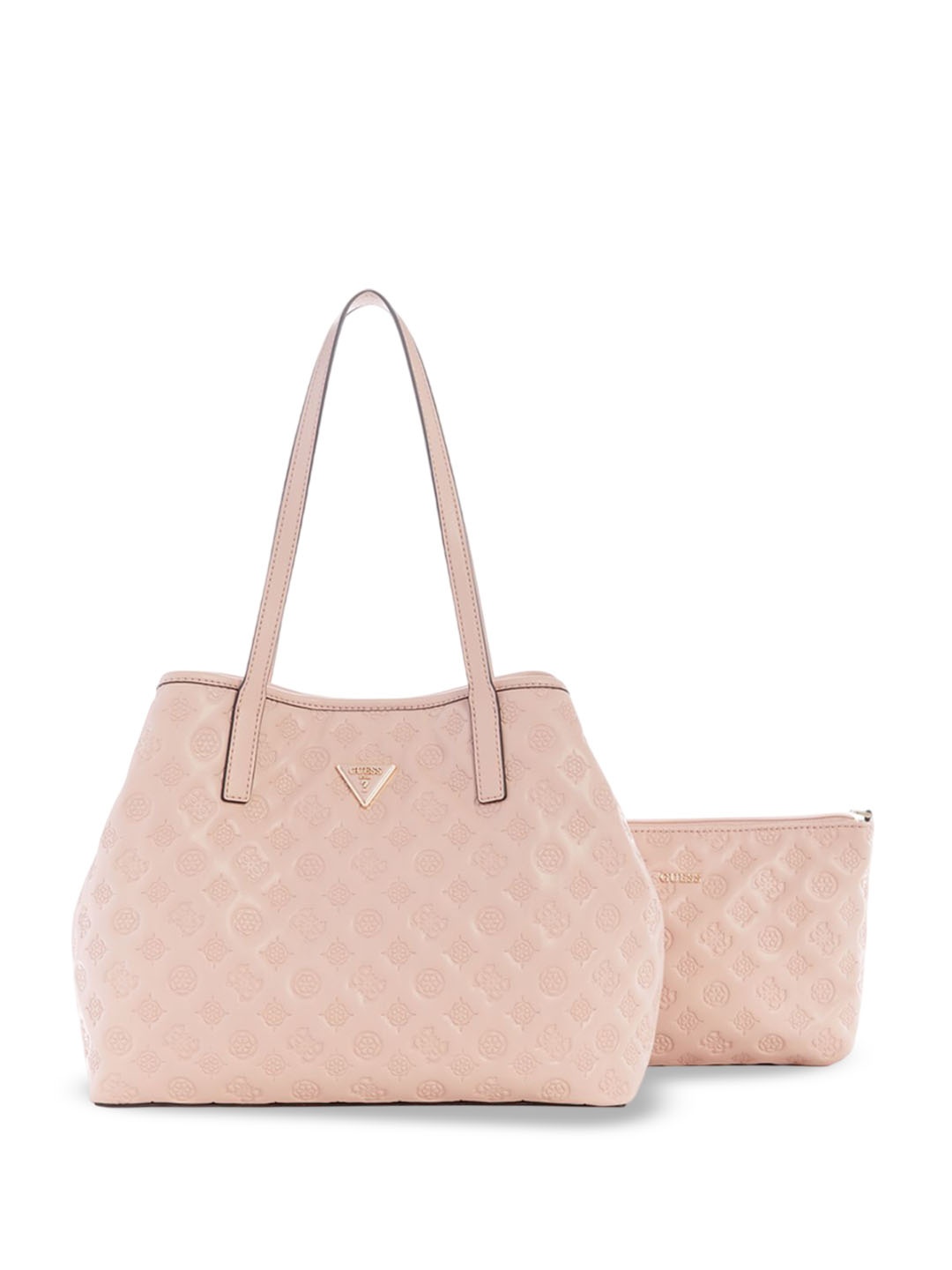 

GUESS Printed PU Bucket Tote Bag with Quilted, Rose