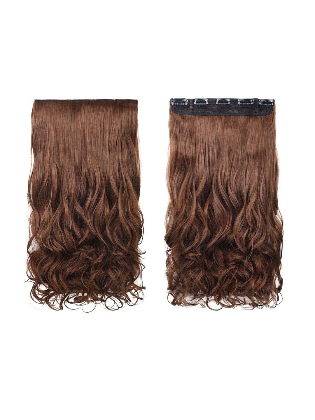 

vister Wavy Clip-In Hair Extension - 24 Inch - Brown