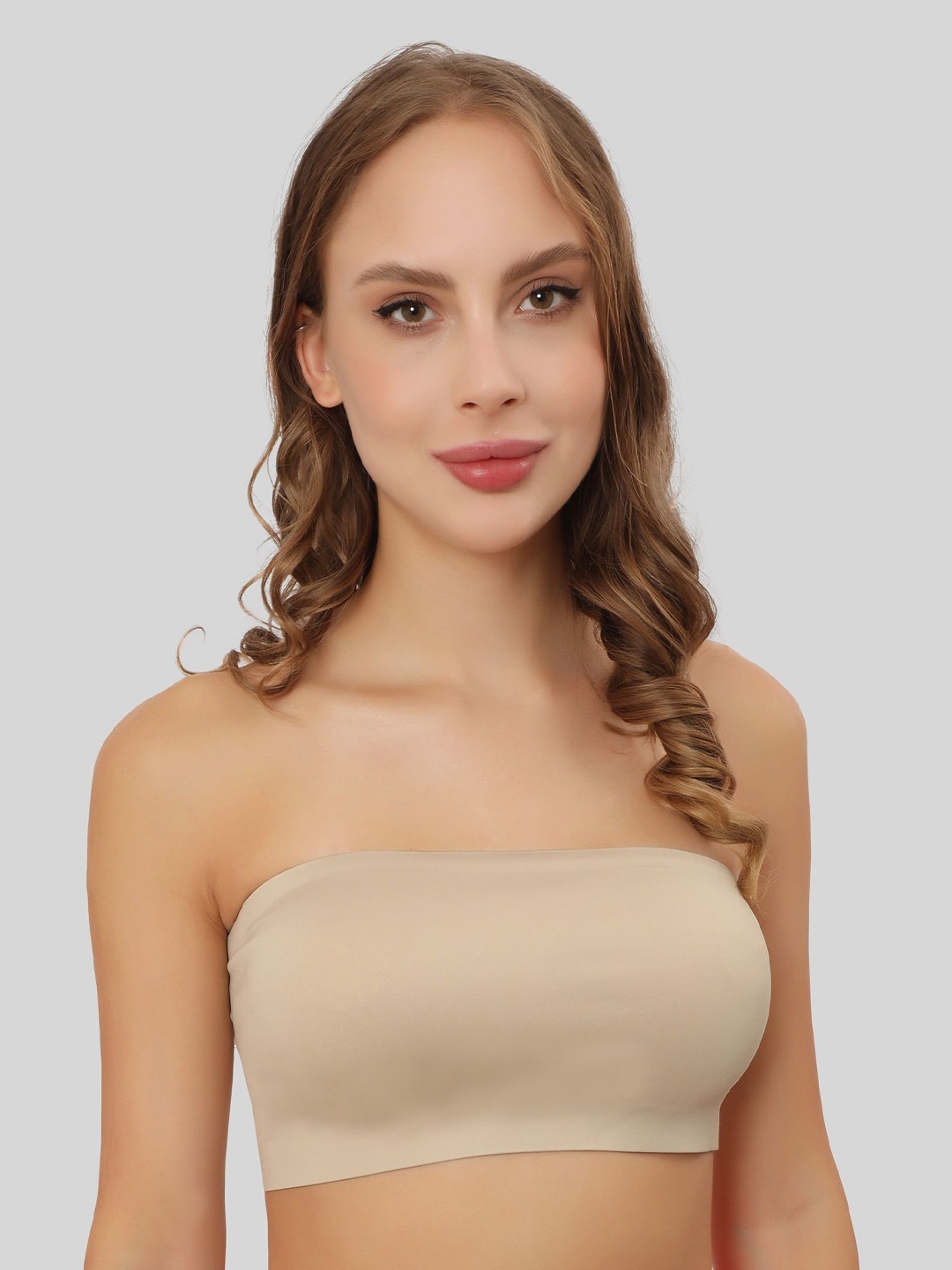 

Glamoras Bandeau Bra Full Coverage, Beige