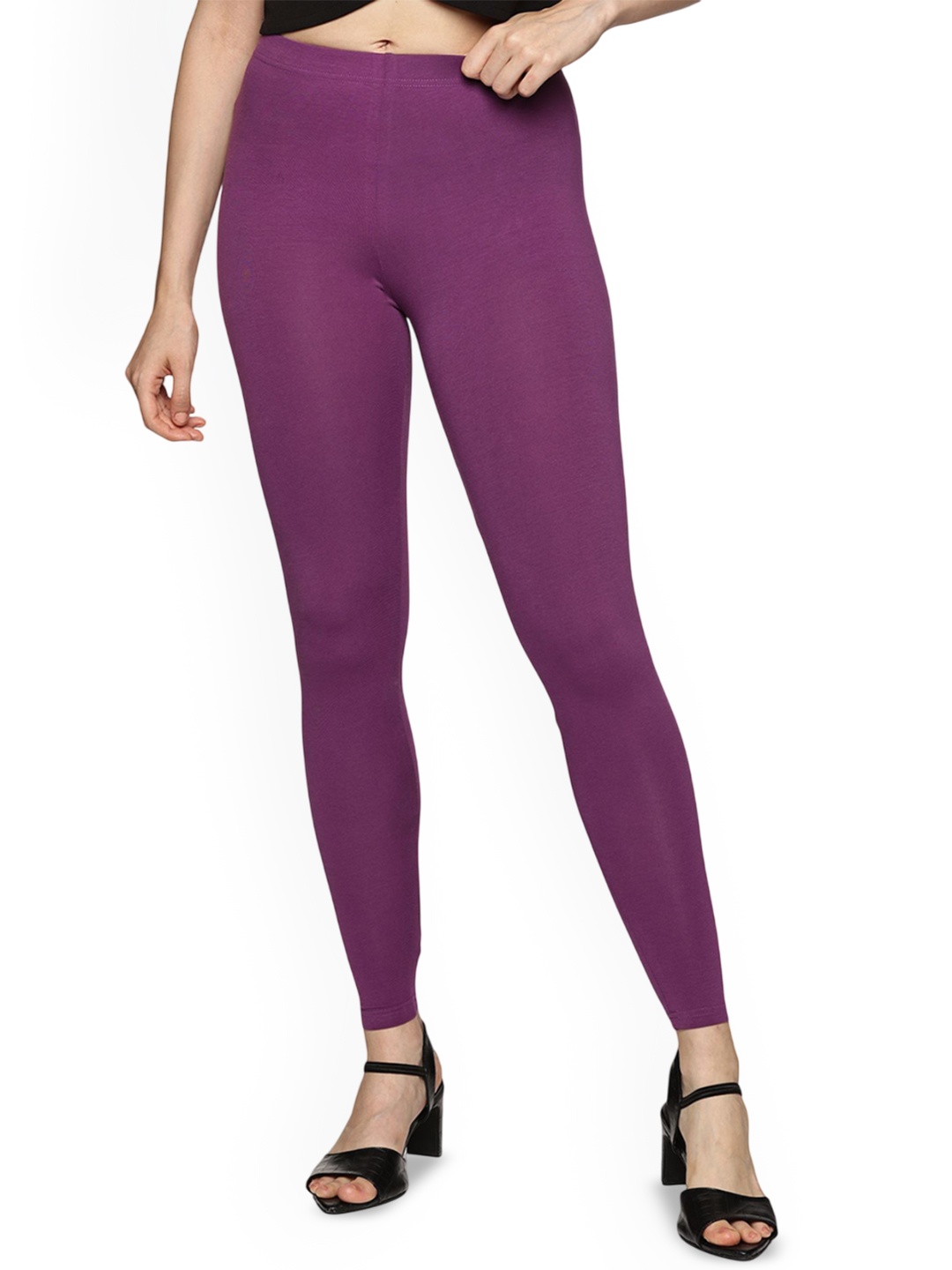 

Coppersmith Ankle Length Breathable Leggings, Purple