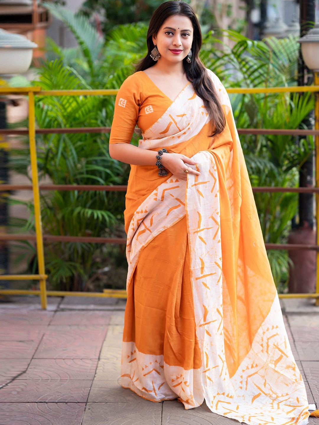 

Mitera Chanderi Saree, Mustard