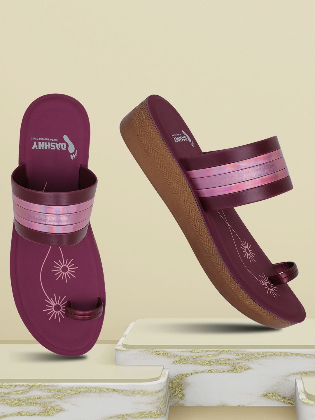 

DASHNY Women Wedge Heels Sandals, Pink