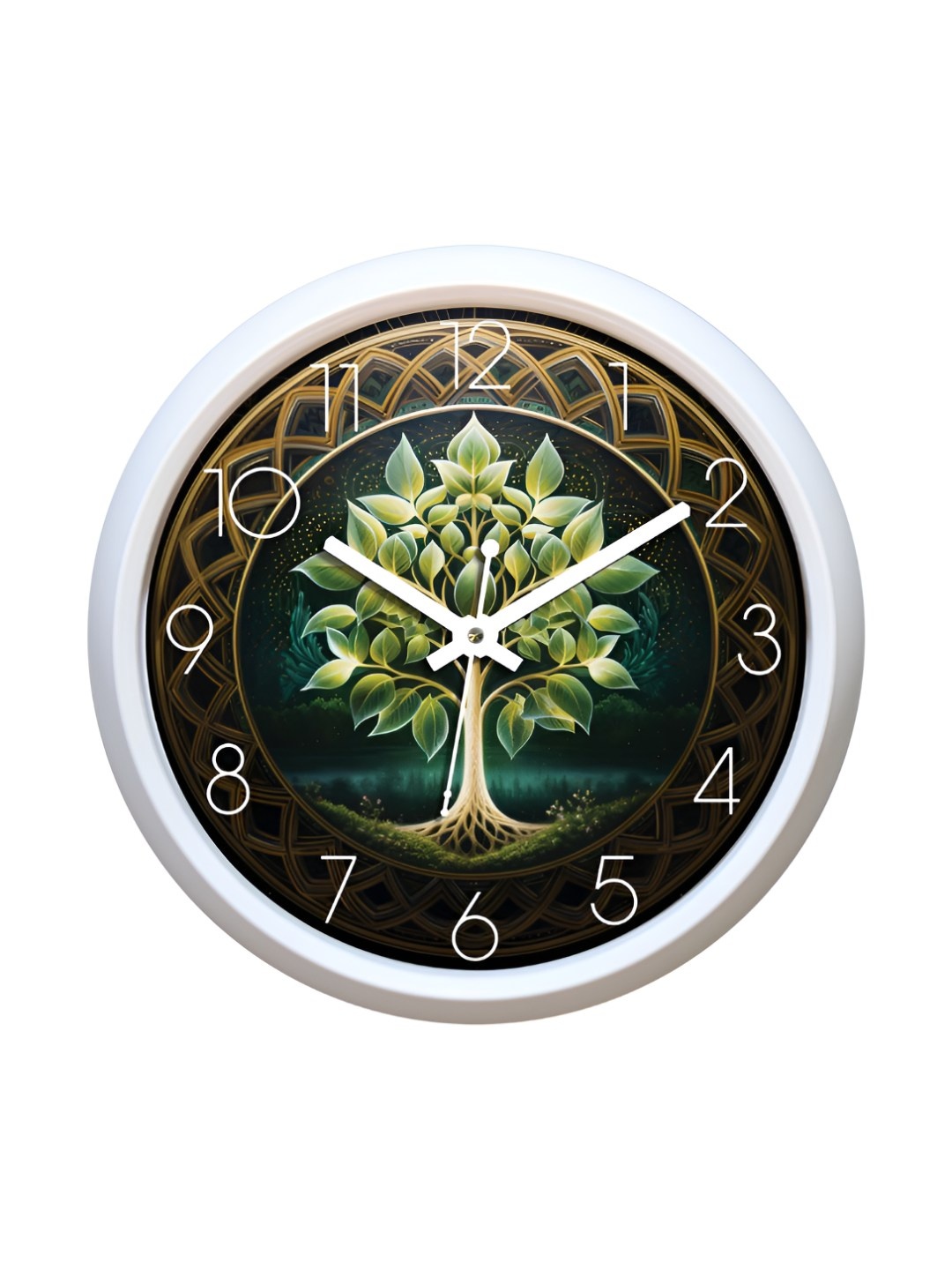 

Aura Green & White Printed Contemporary Wall Clock