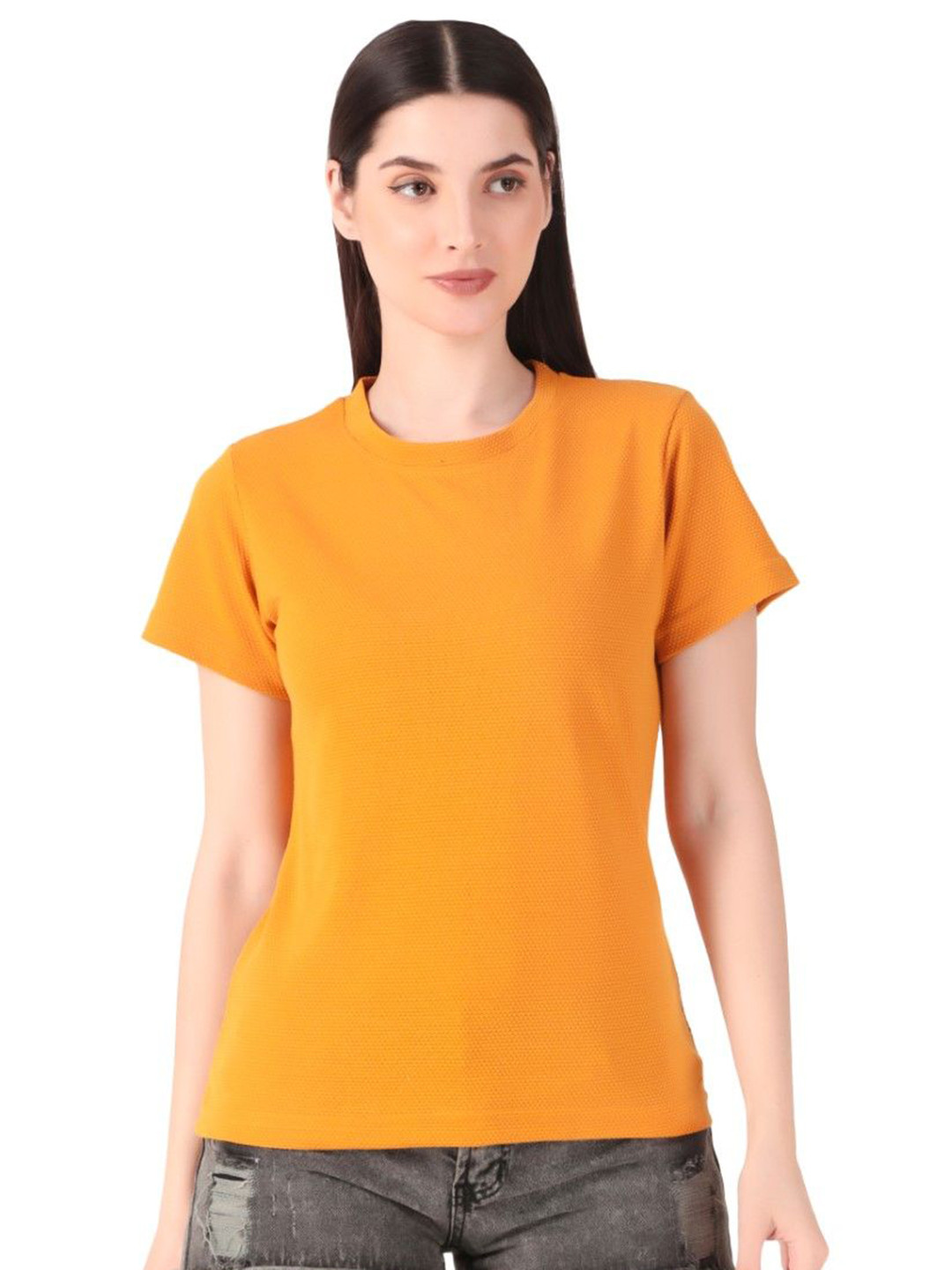 

HILFIRE REGION Women Oversized T-shirt, Mustard
