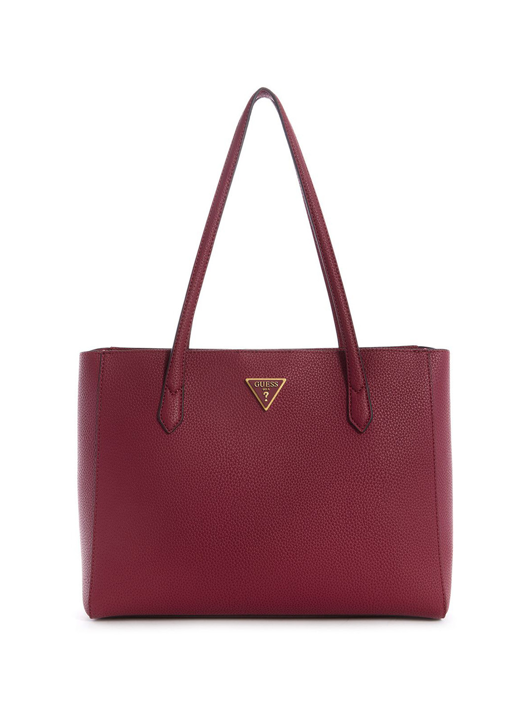 

GUESS PU Shopper Tote Bag with Quilted, Red