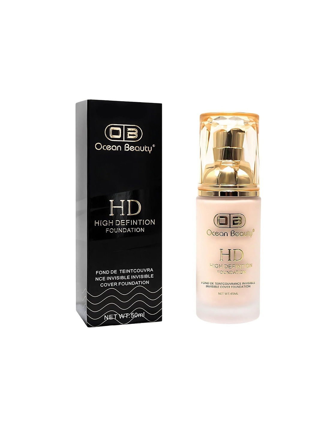 

OB Ocean Beauty HD High Define Foundation For Flawless Complexion - 50 ml Shade 103, Nude