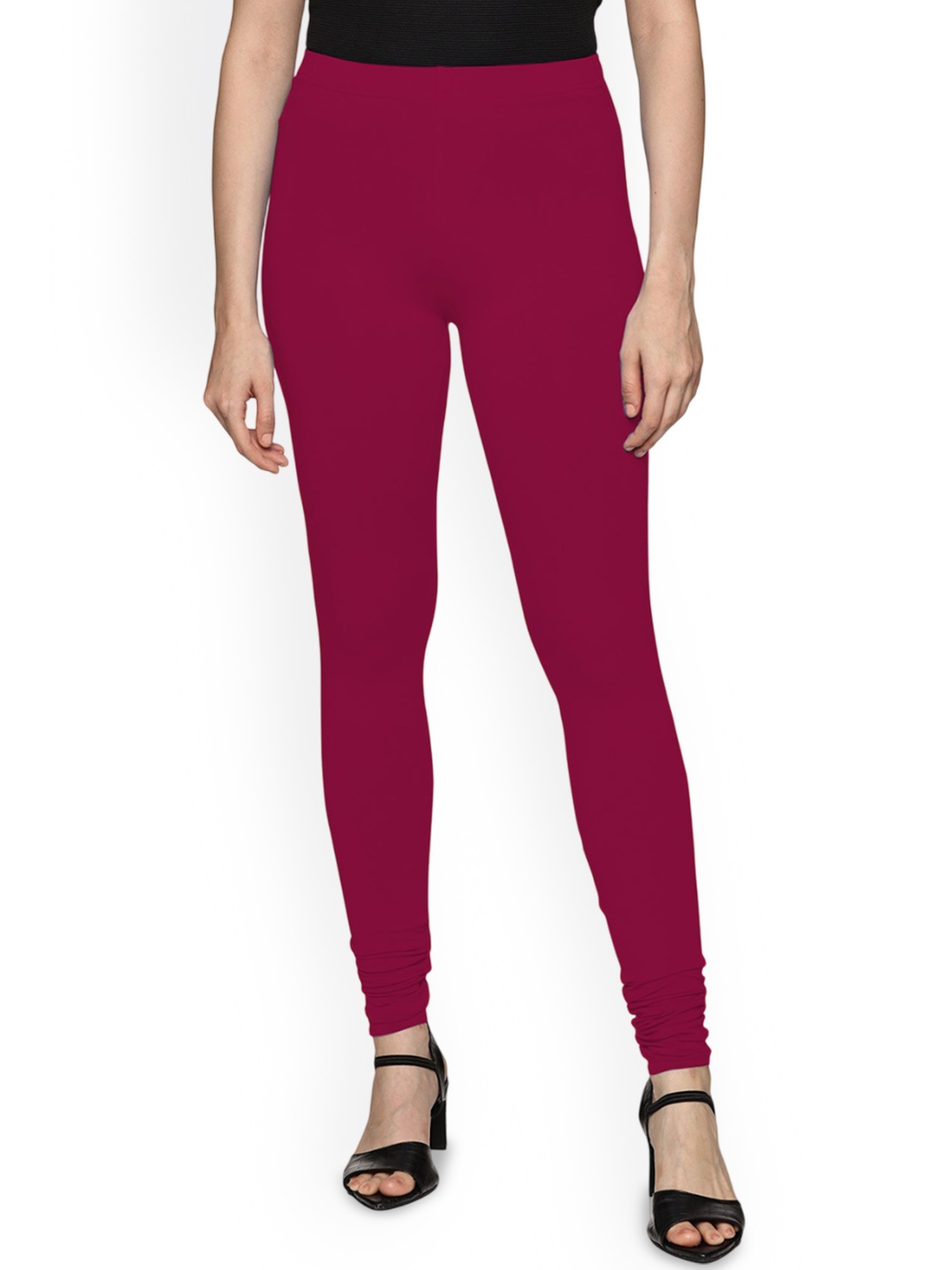 

Coppersmith Women Churidar Length Breathable Leggings, Maroon