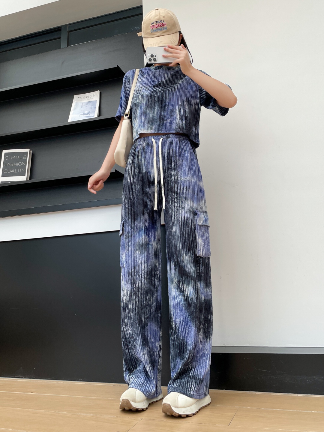 

Lugo Dyed Printed Top & Palazzos, Blue