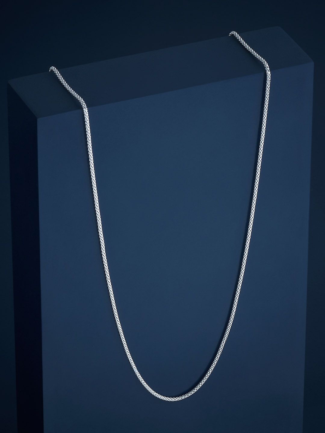 

Kushal's Fashion Jewellery 92.5 Sterling Silver Rhodium-Plated Minimal Chain