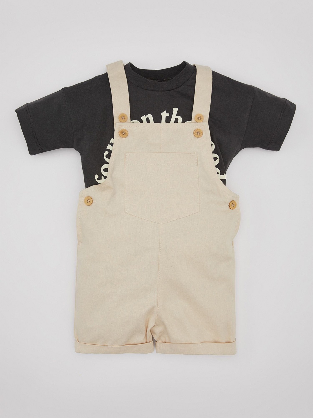 

DeFacto Boys Printed Cotton Basic Jumpsuit, Green