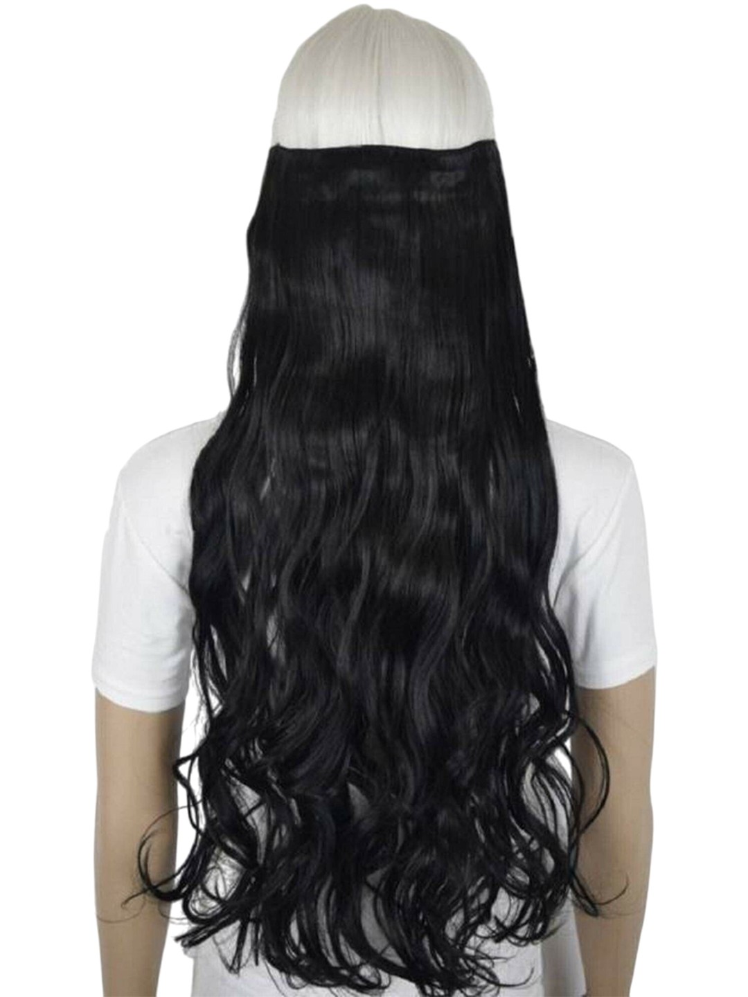 

vister Clip-In Wavy Hair Extension - Black - 22 Inch