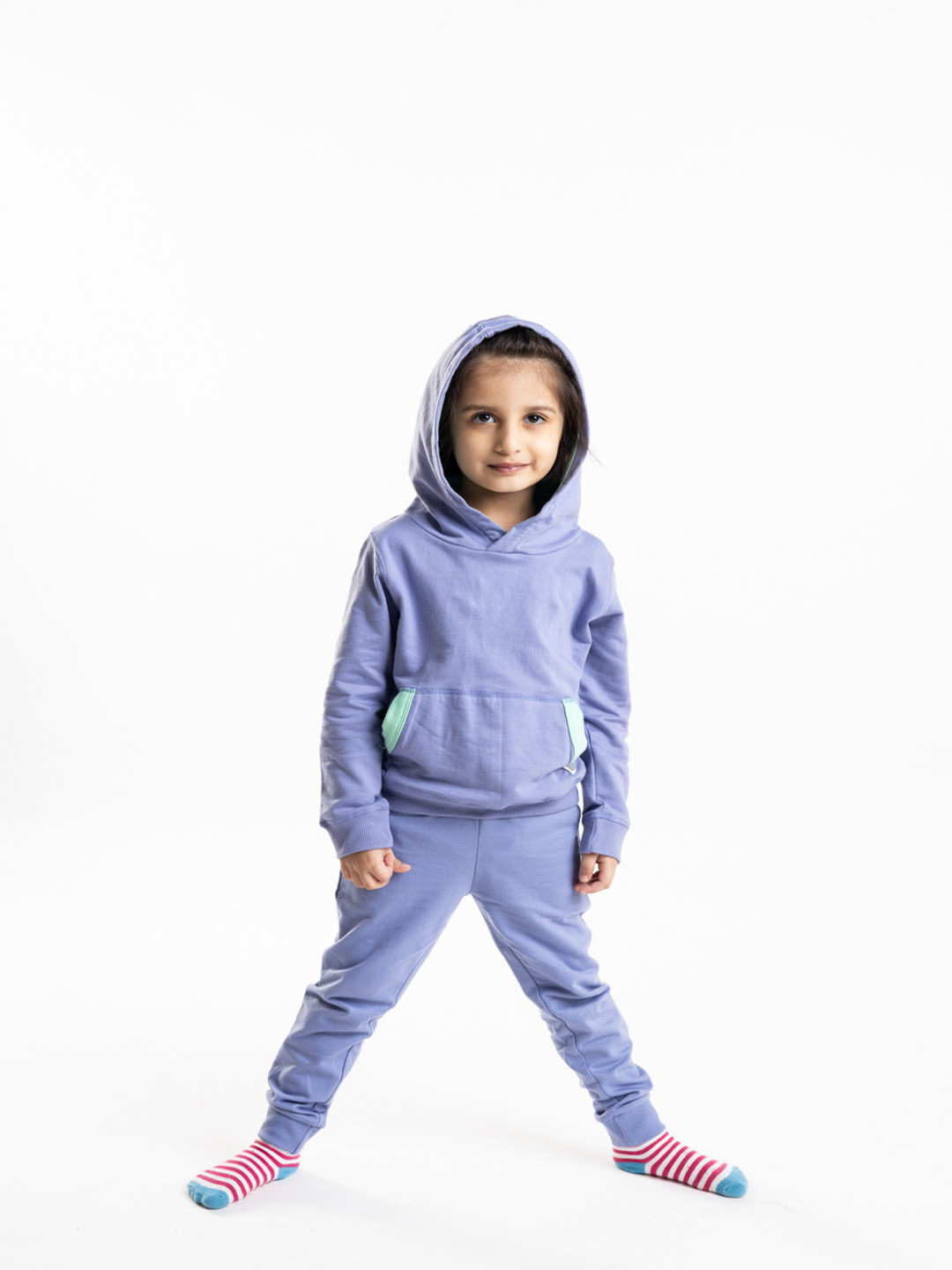 

Reedoo Kids Hooded Pure Cotton Sweatshirt With Joggers, Blue