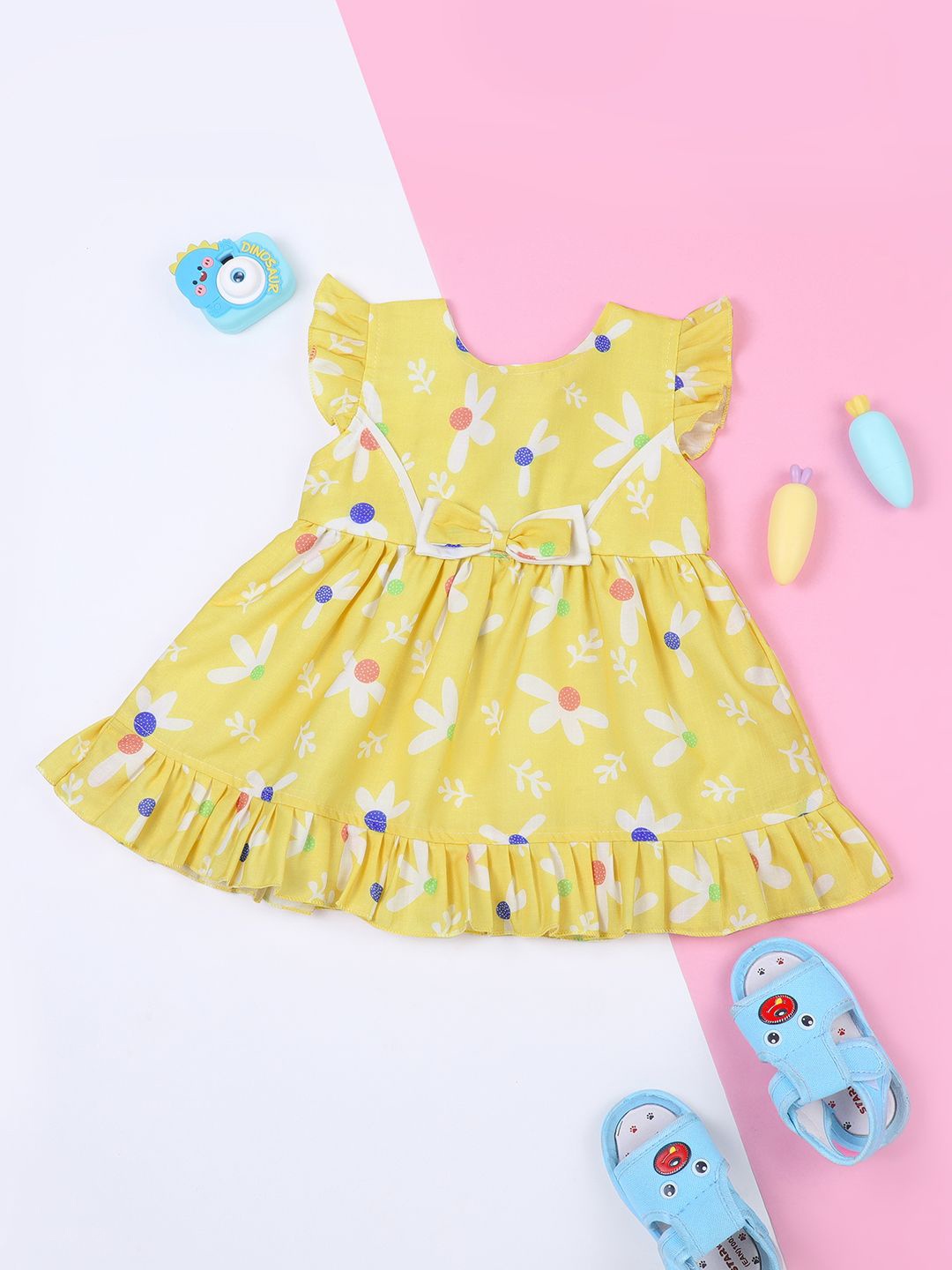 

Macwin Floral Print Fit & Flare Dress, Yellow