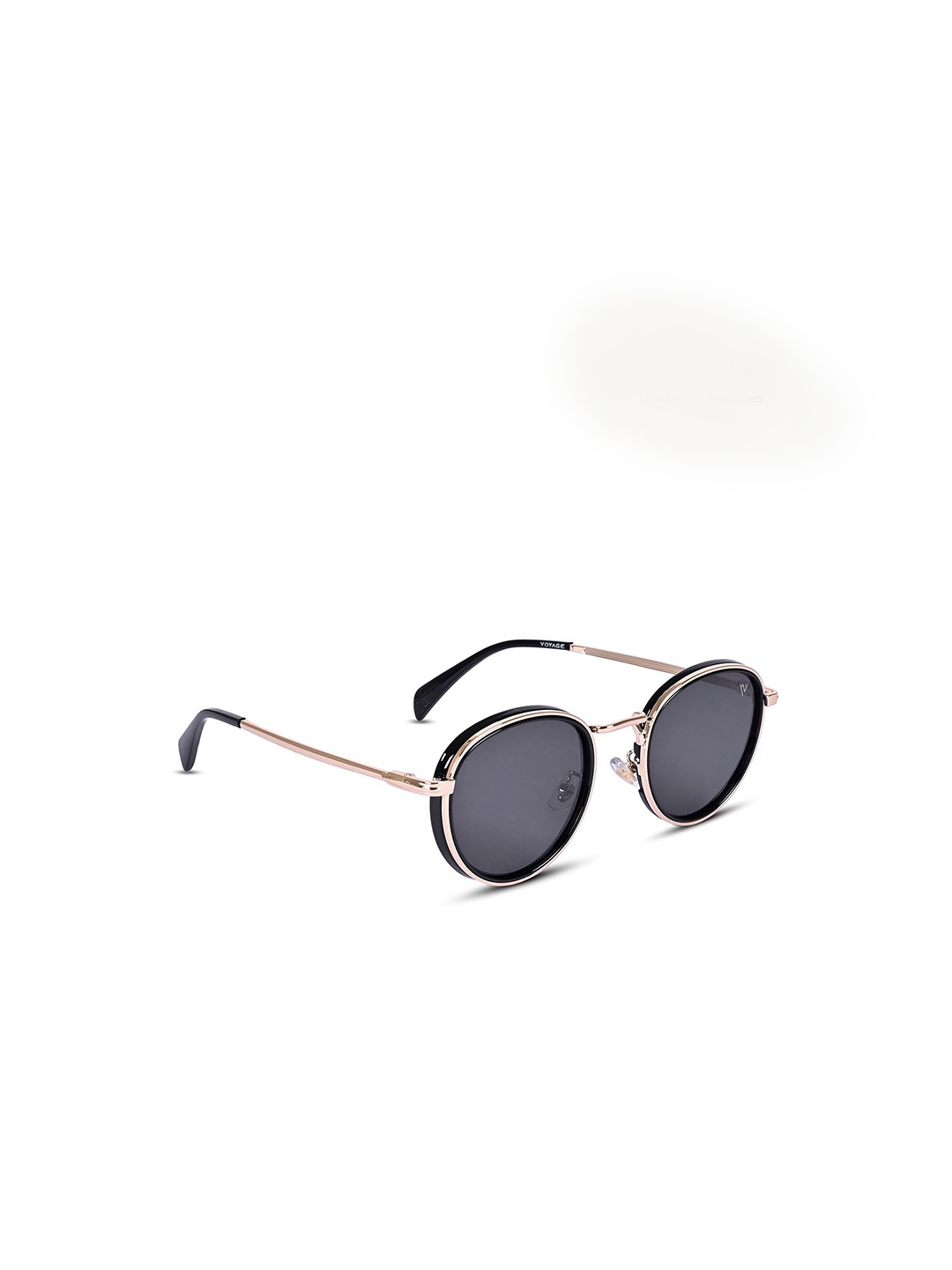 

Voyage Unisex Round Polarized Sunglasses 3040PMG3981B, Black