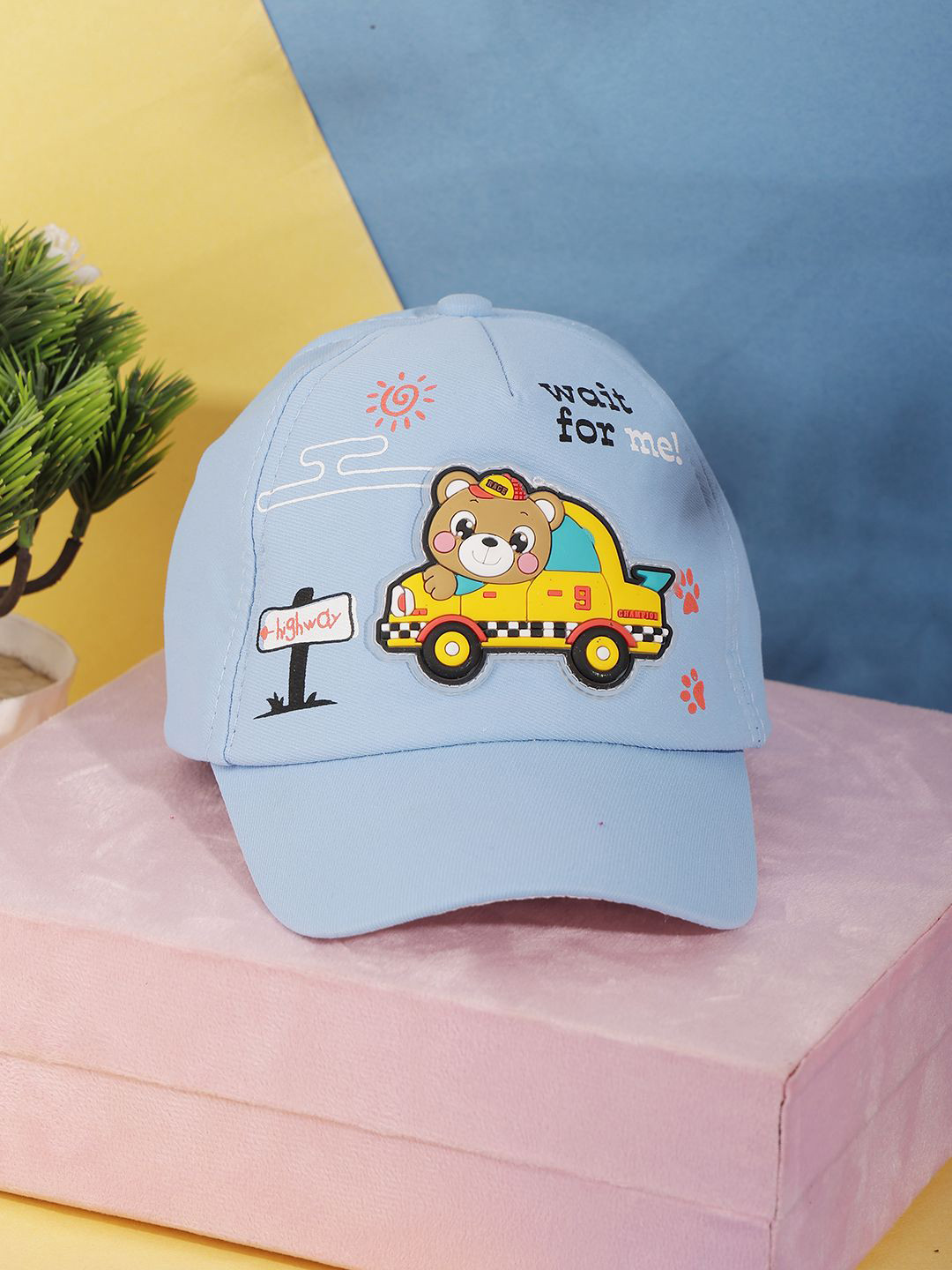 

PASSION PETALS Boys Embroidered Cotton Baseball Cap, Blue