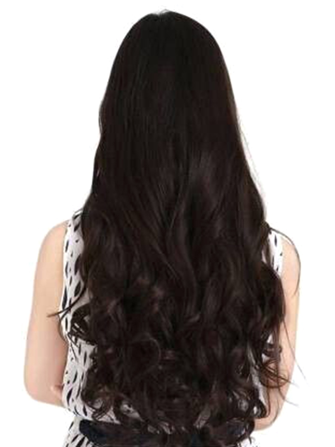 

vister Wavy Clip-In Hair Extension - 24 Inch - Brown