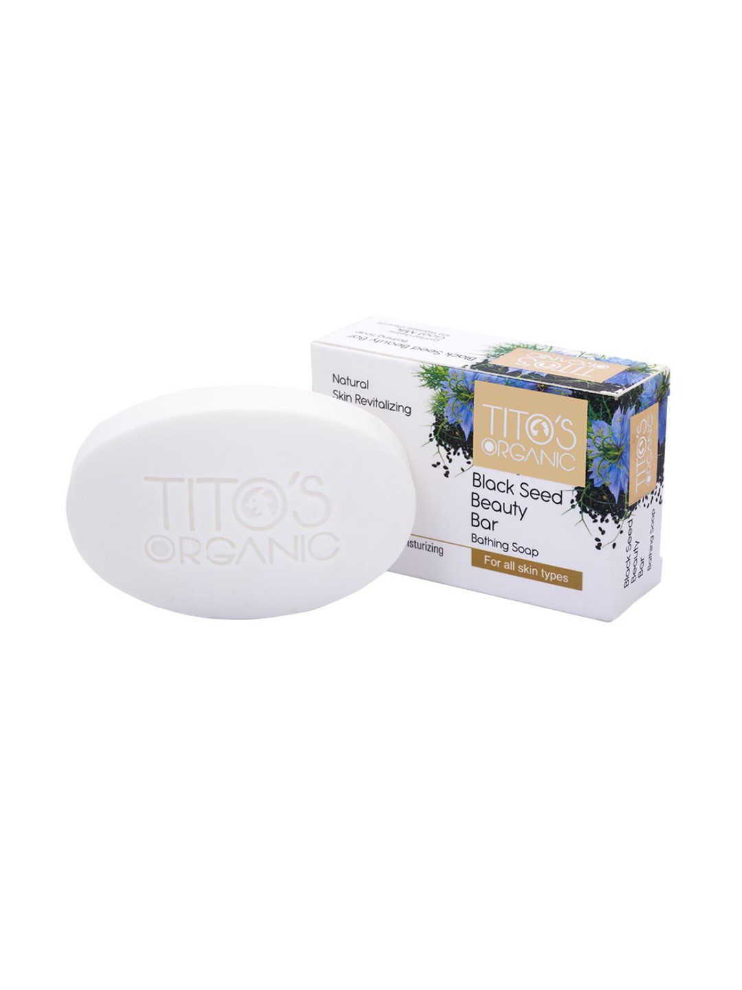 

TITO'S ORGANIC Black Seed Beauty Bar Bathing Soap - 100 g, White