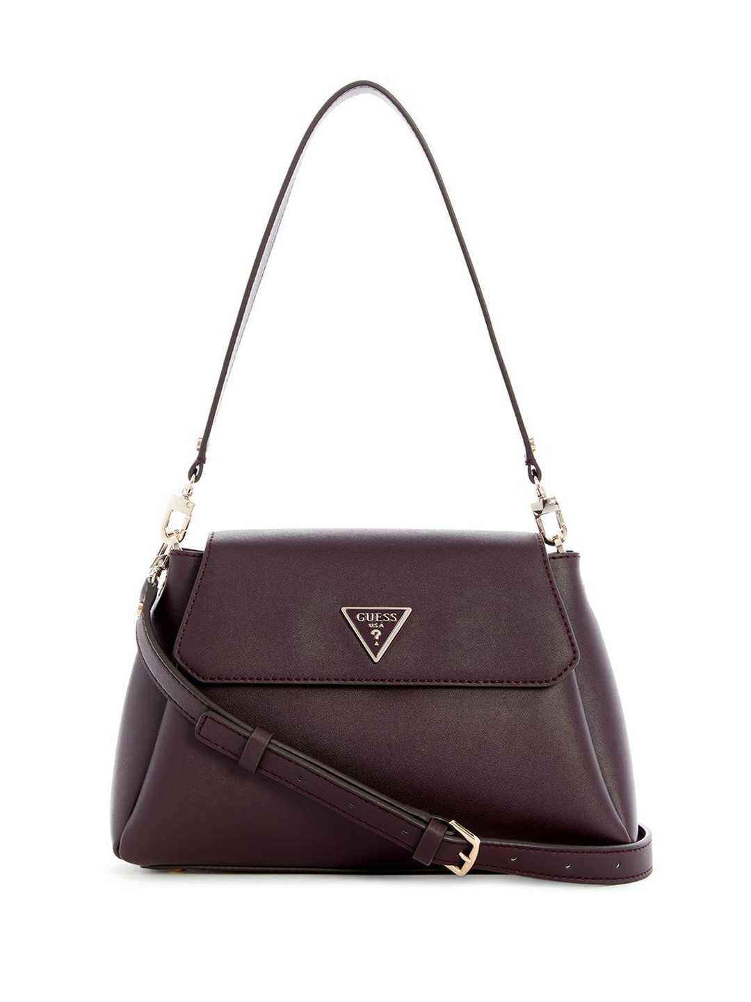 

GUESS PU Structured Shoulder Bag with Quilted, Purple