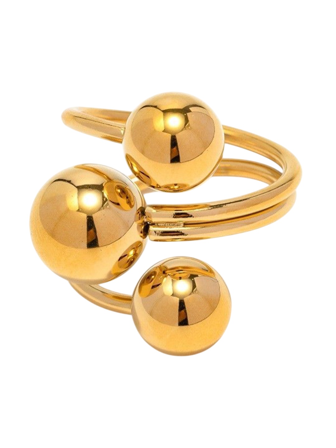 

KAORI BY SHREYA AGARWAL Gold Plated Statement Ball Finger Ring