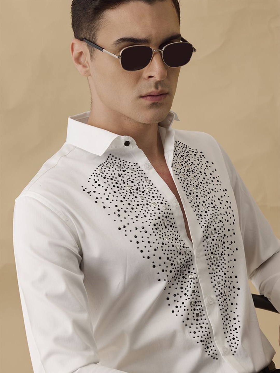 

Snitch Men Classic Slim Fit Opaque Formal Shirt, White