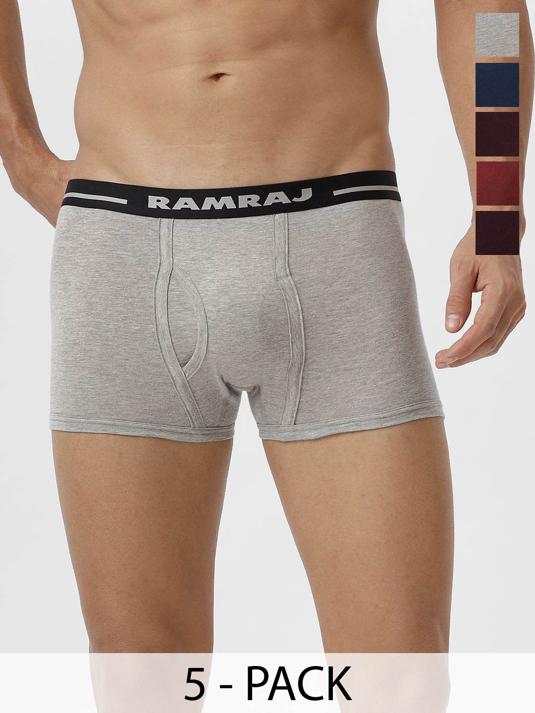 

Ramraj Pack Of 4 Cotton Short Trunks VINTRK_GMCYGWBL-4P, Grey