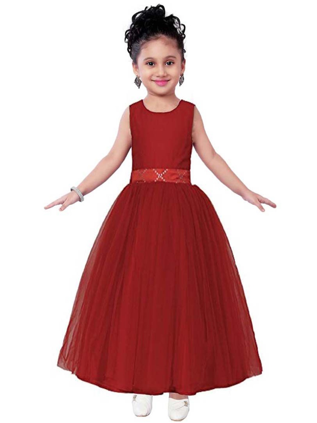 

Wow Princess Chiffon A-Line Maxi Dress, Red