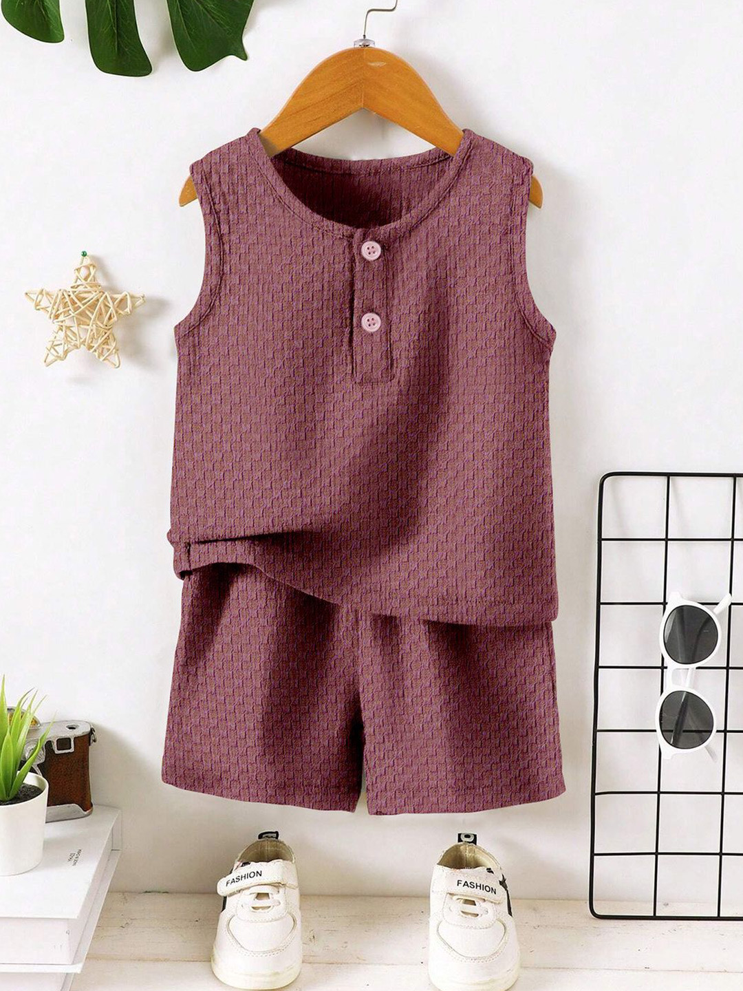 

YK Boys T-shirt with Shorts, Mauve