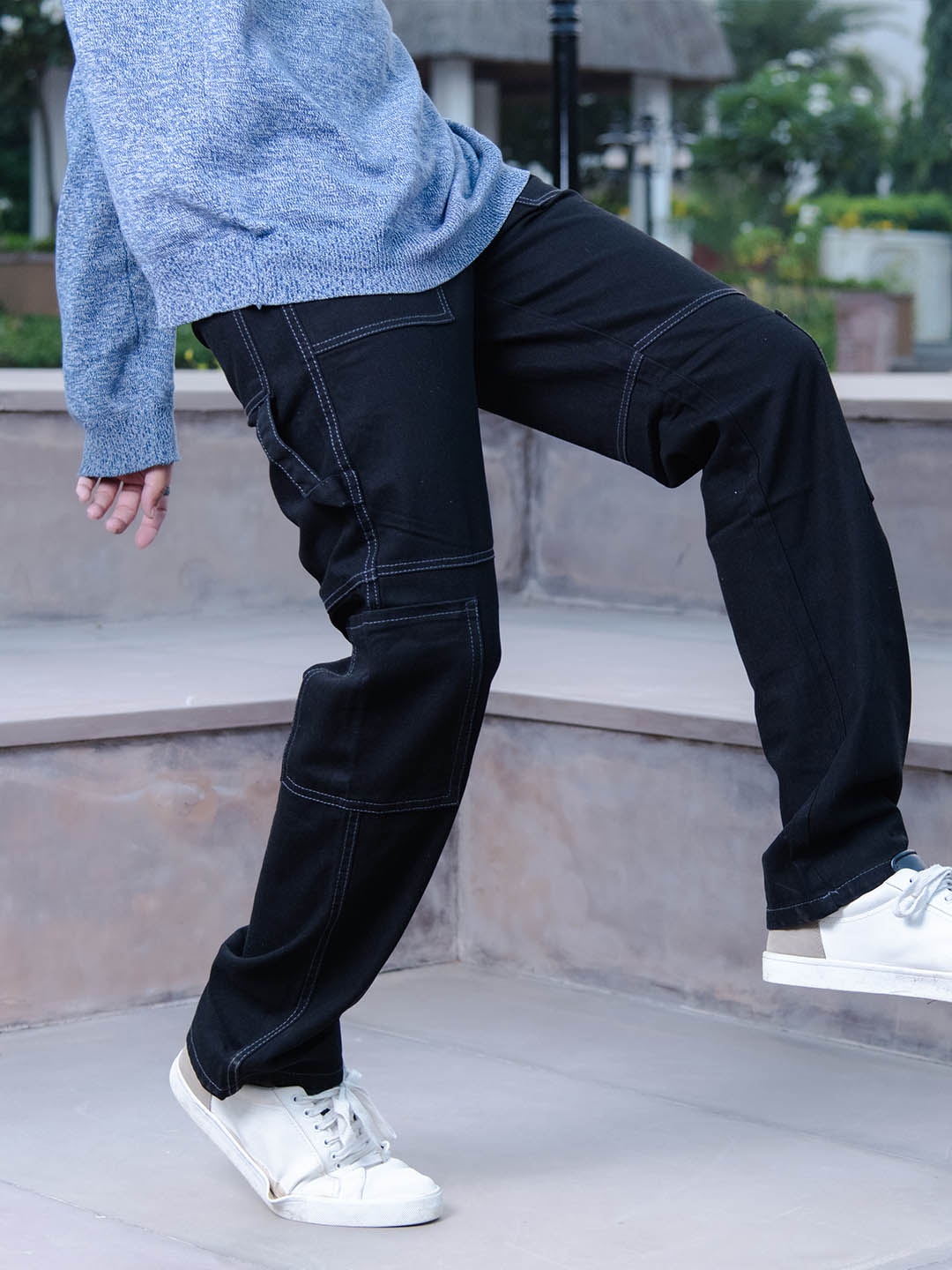 

Tistabene Men Straight Fit Mid-Rise Stretchable Jeans, Black
