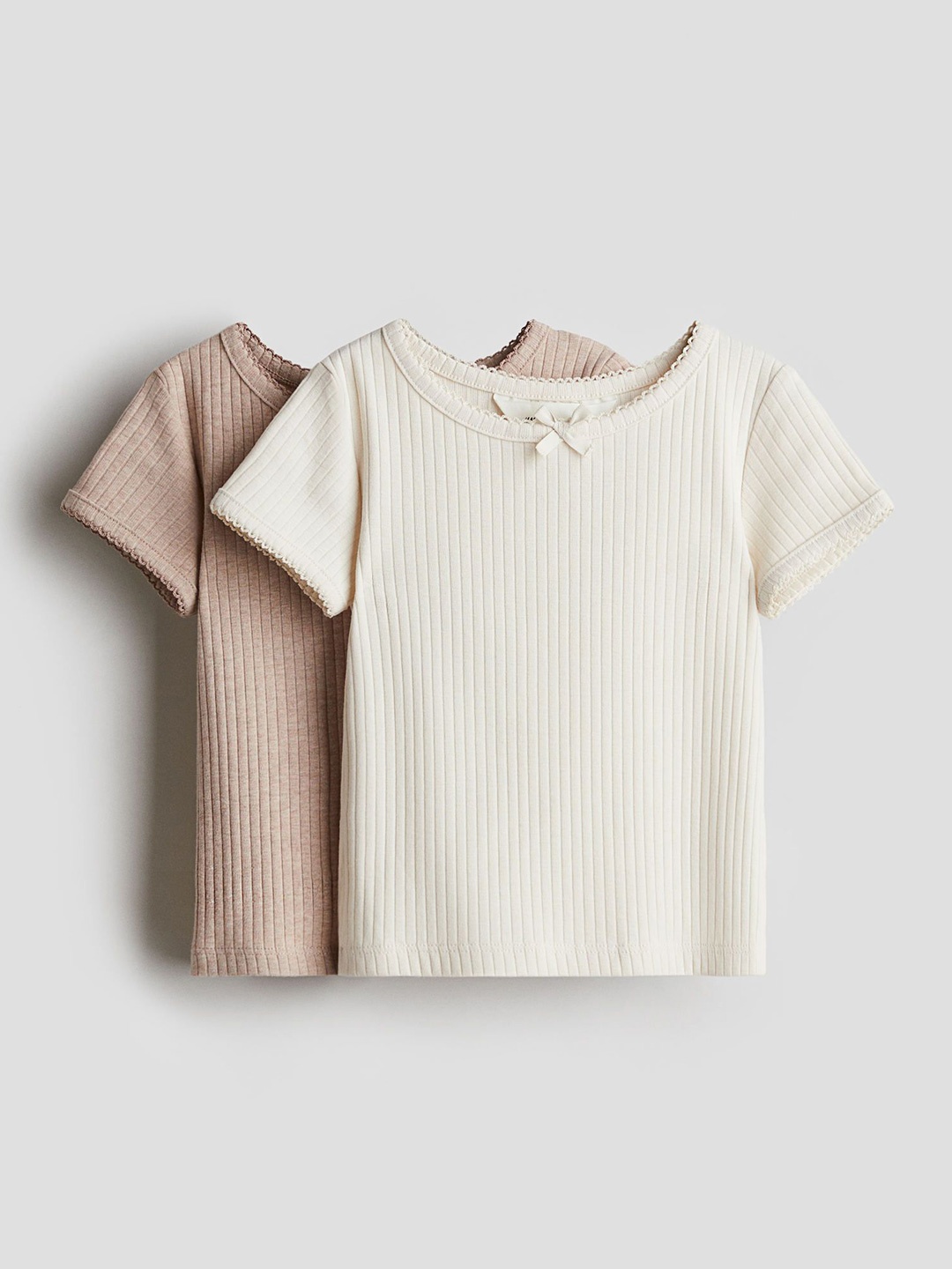 

H&M 2-Pack Cotton Tops, Pink