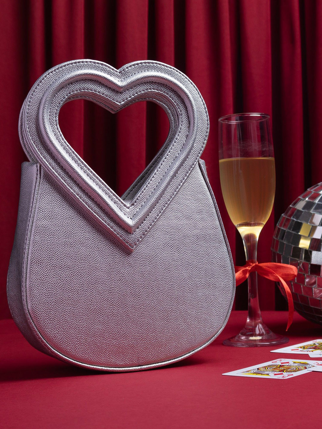 

Suave Bags Textured Amour Carryall Bucket Handheld Bag, Silver