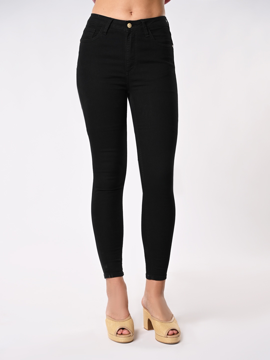

IZEL Women Skinny Fit Jeans, Black