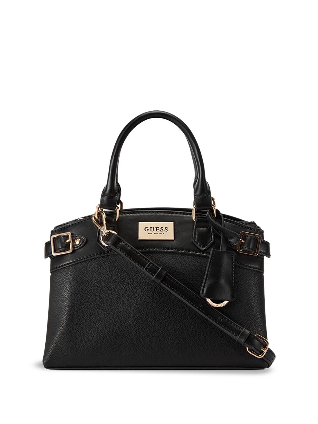 

GUESS PU Bucket Satchel with Tasselled, Black