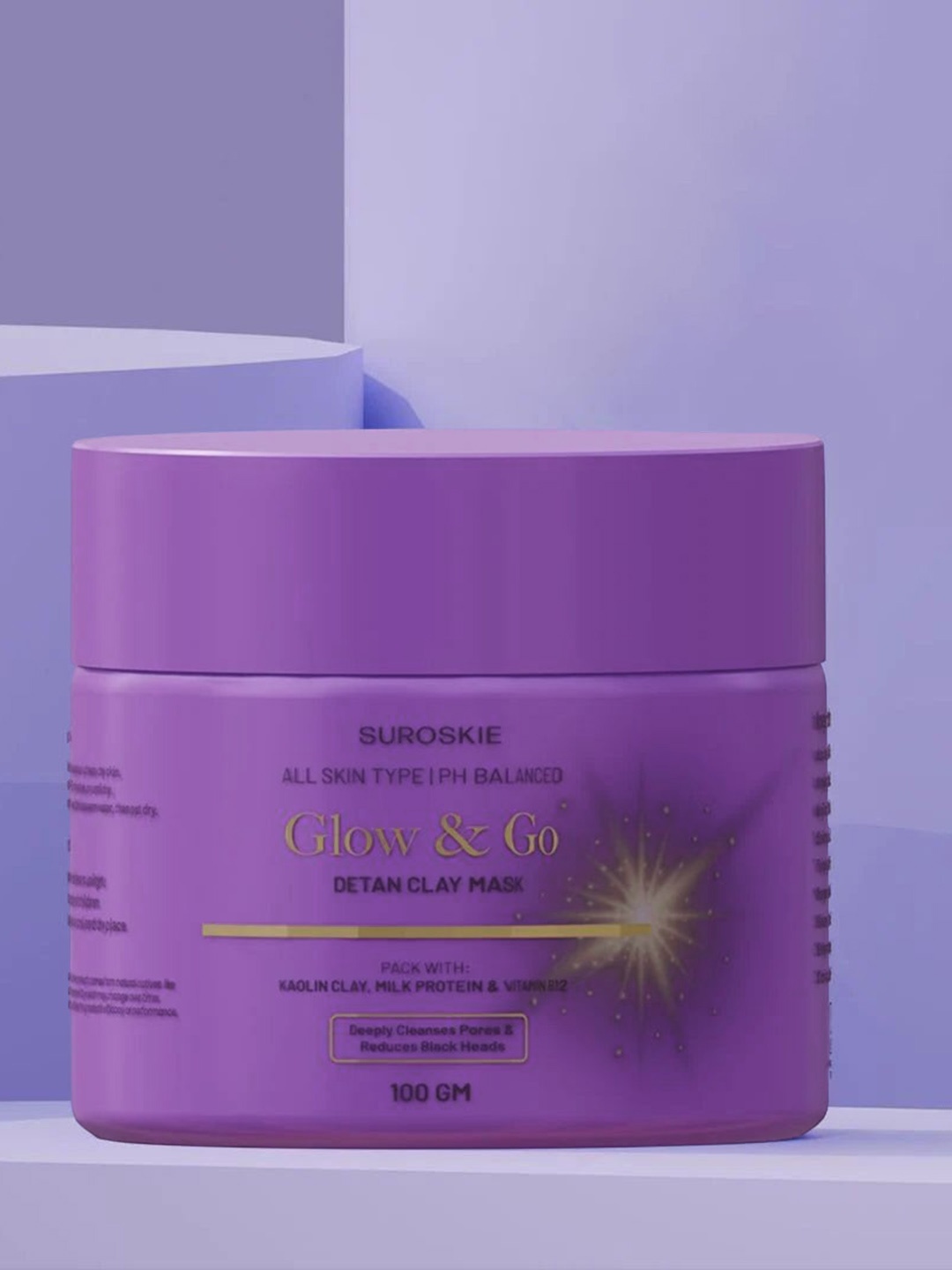 

SUROSKIE Glow & Go De-Tan Clay Mask With Honey Extract - 100 g, Purple