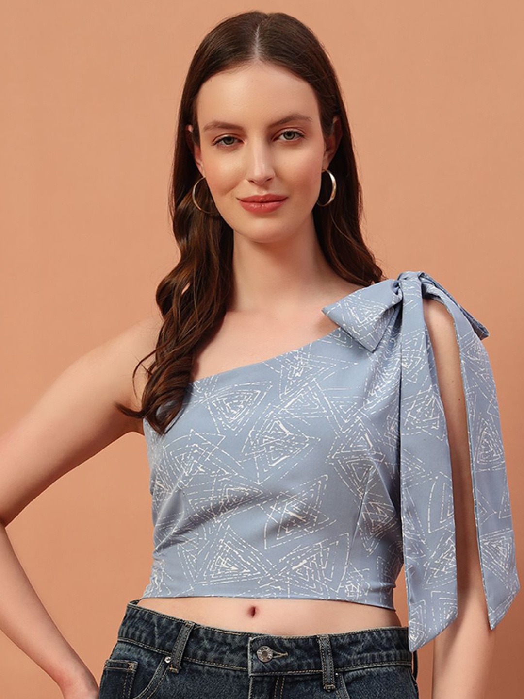 

Rudraaksha Creations Crop Top For Women, Blue