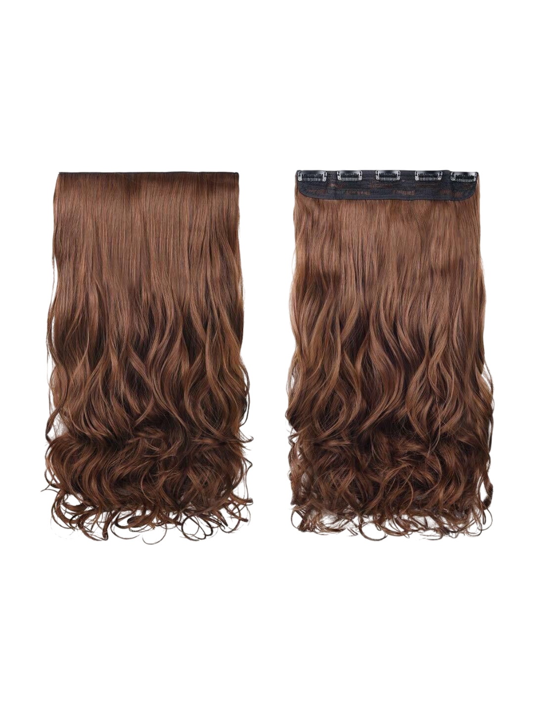 

vister Wavy Clip-In Hair Extension- Brown - 24 Inch