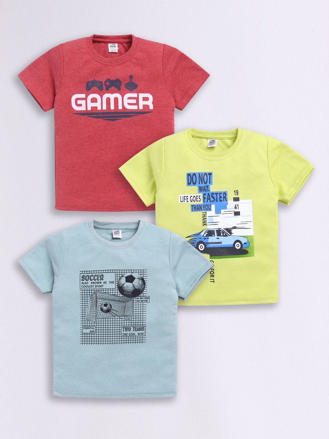 

Here&Now X Game Begins Boys Set of 3 Assorted Printed T-shirts