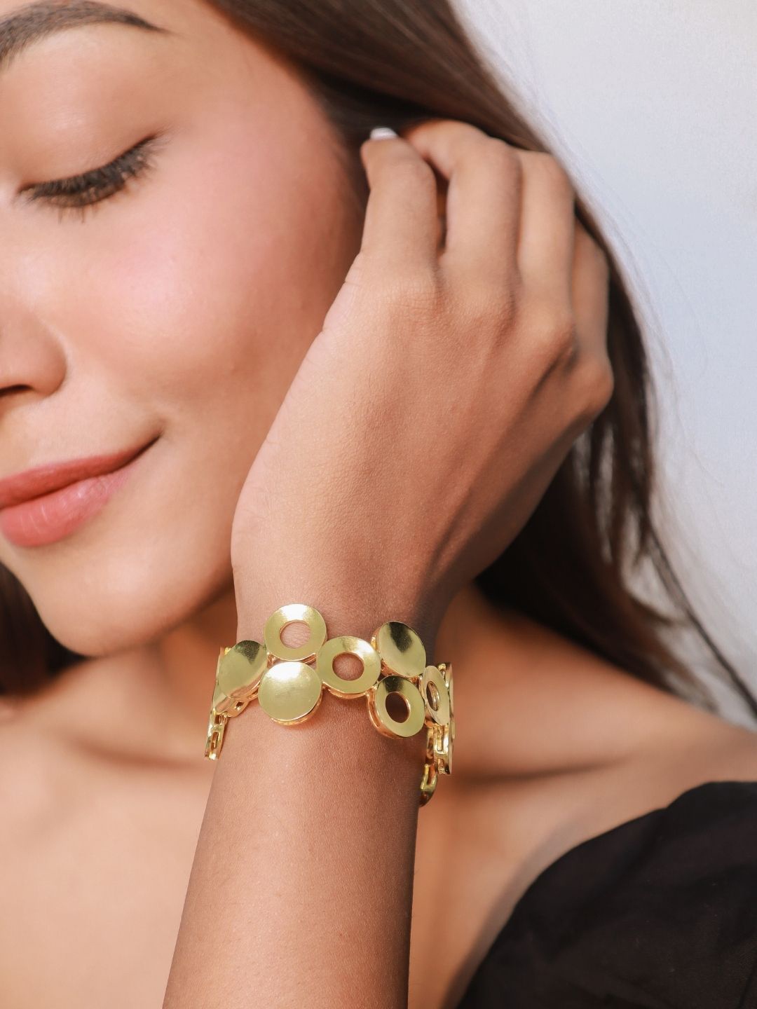 

House of Pehr Gold Plated Aurora Cuff Bracelet