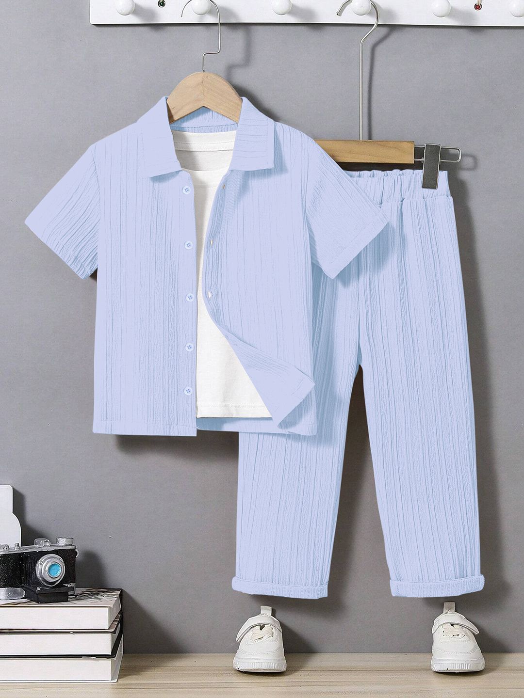 

YK Boys Shirt with Trousers, Blue