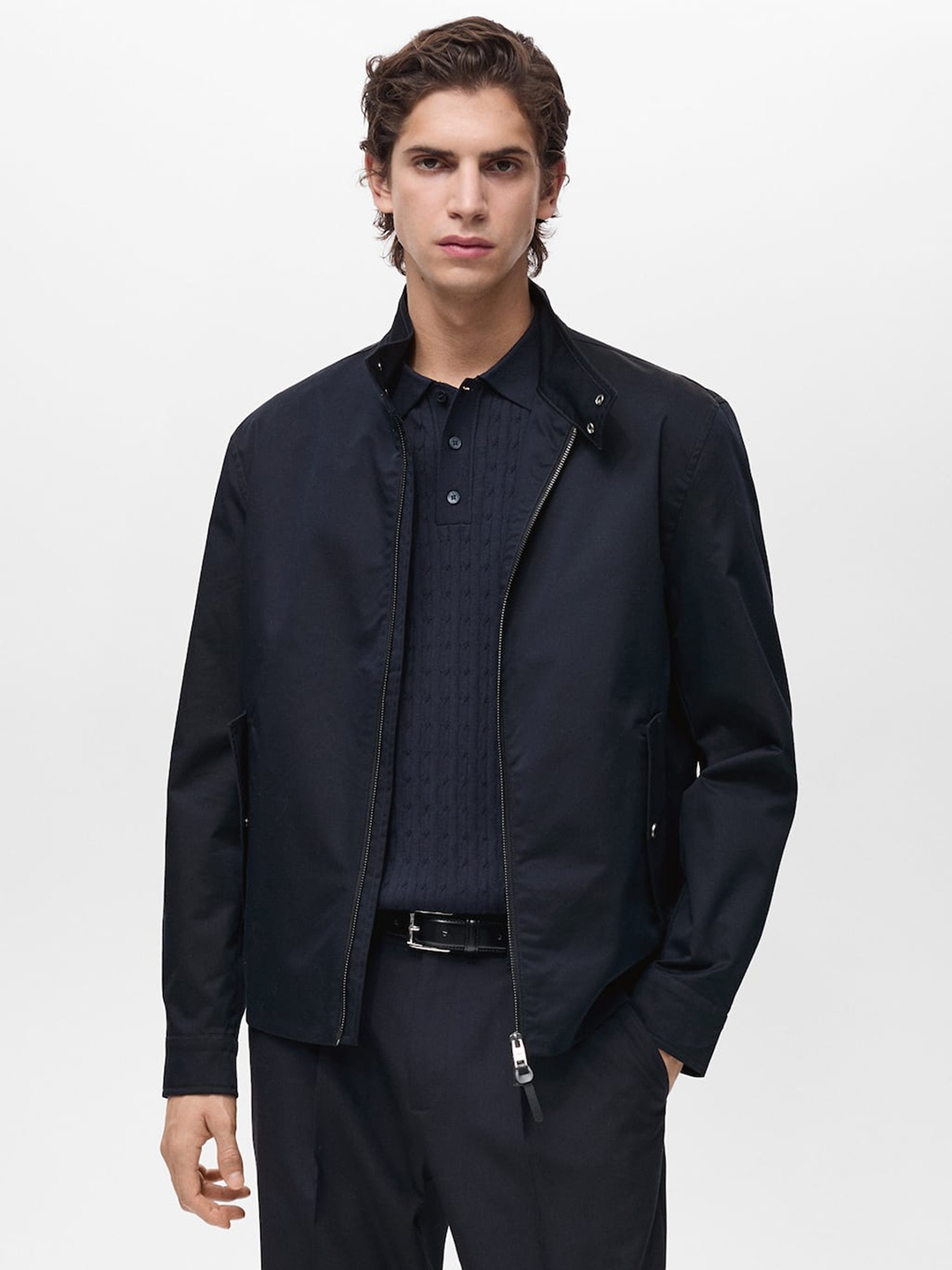 

MANGO MAN Water-Repellent Tailored Jacket, Navy blue